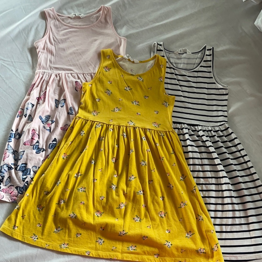 Bundle of 3 H&M Girls Summer Dresses Size 8-10y